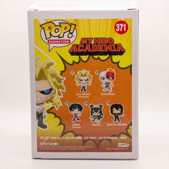 Funko Pop Vinyl MHA My Hero Academia All Might Weakened #371 (in Box GUC) - Picture 3 of 7